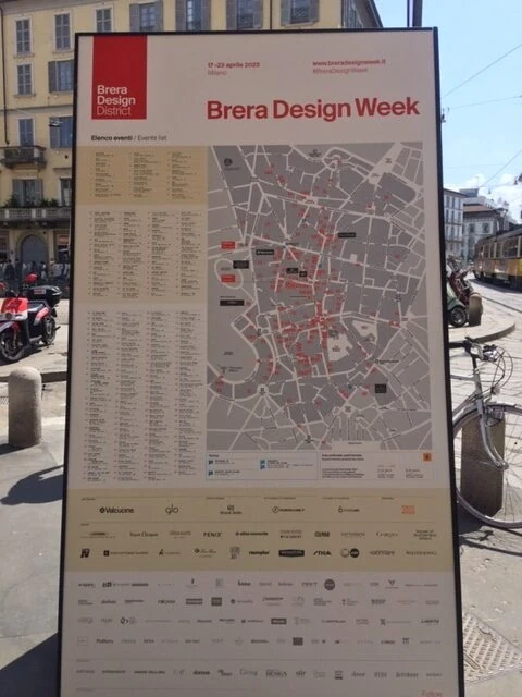 La mappa degli eventi del Brera Design District